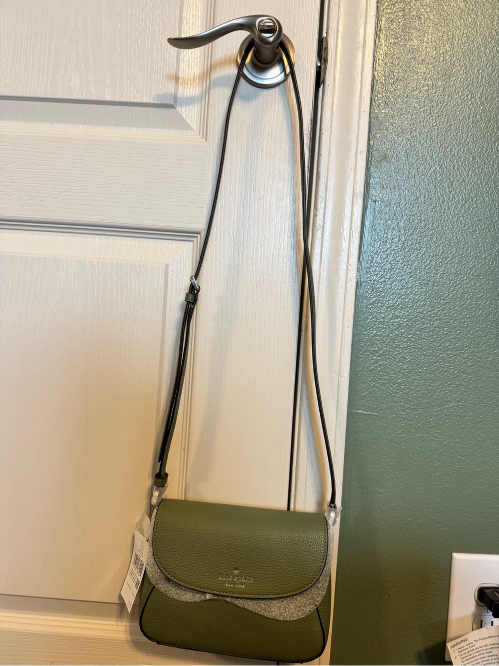 kate spade olive green and gray crossbody bag